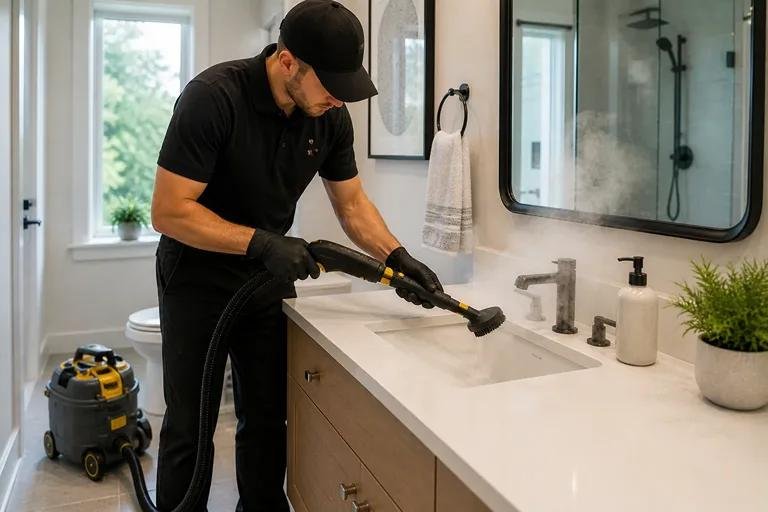 Deep cleaning bathroom