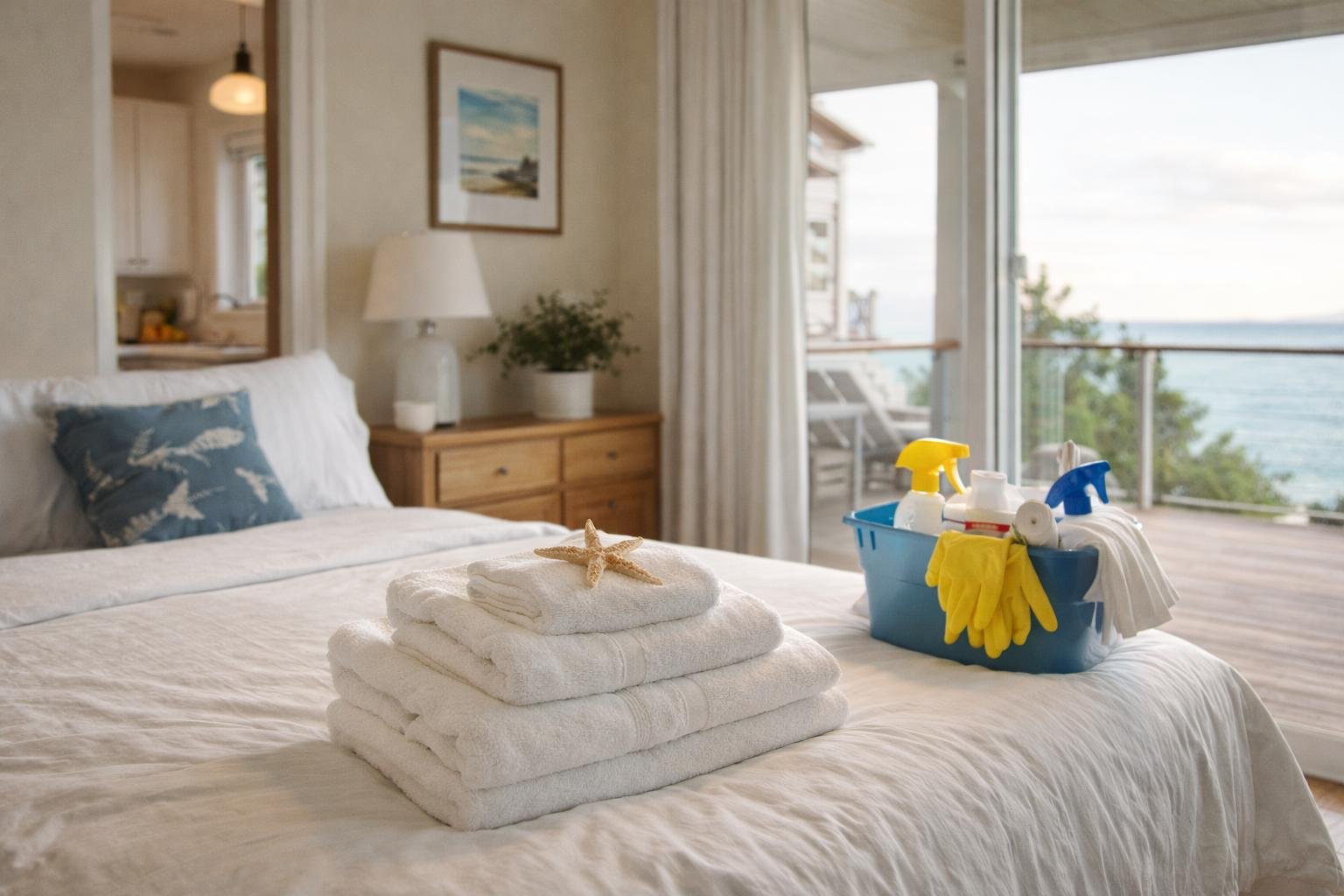 Rental turnover bedroom cleaning